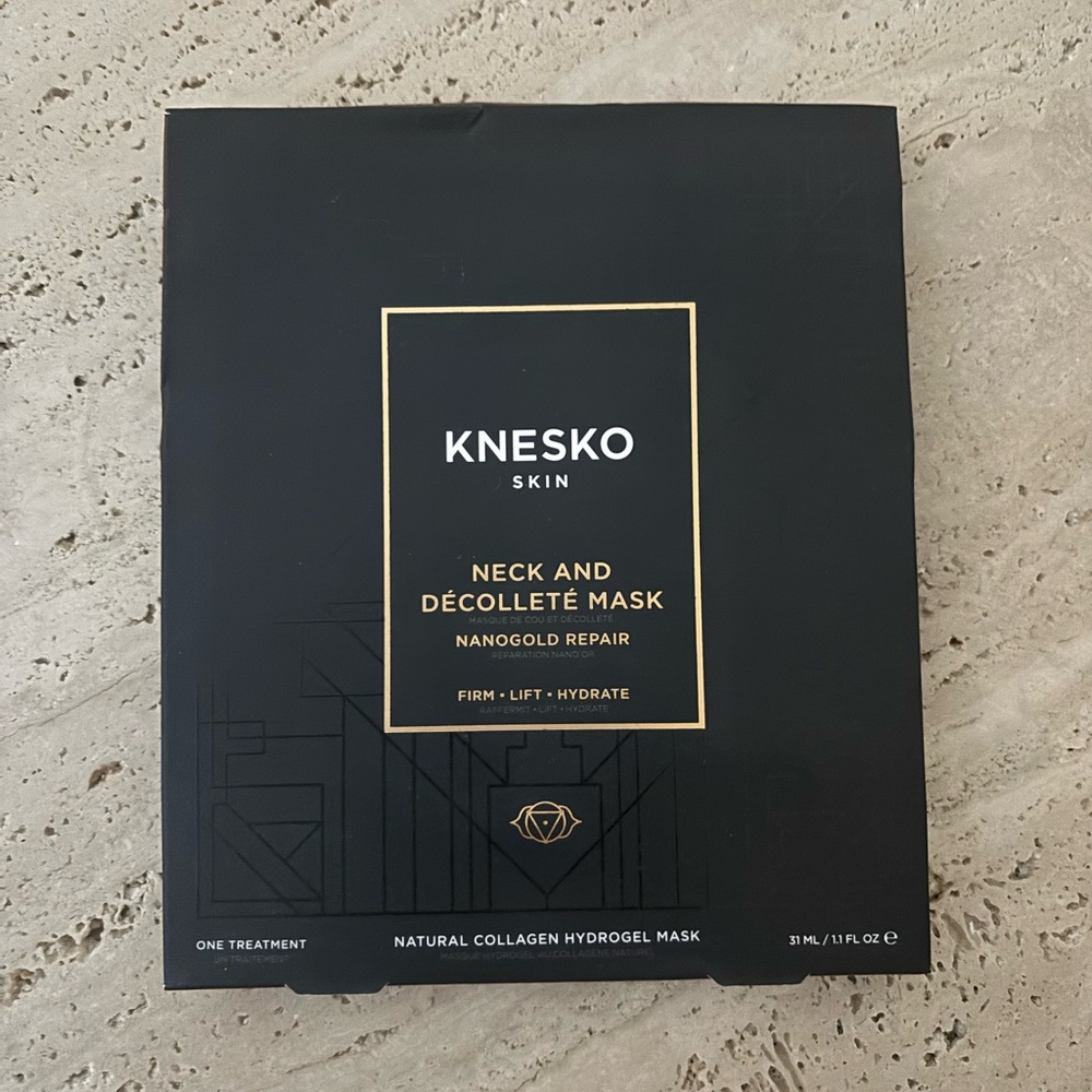 Knesko Neck and Decollete Mask Nanogold Repair New in Box 1.1 oz One Treatment